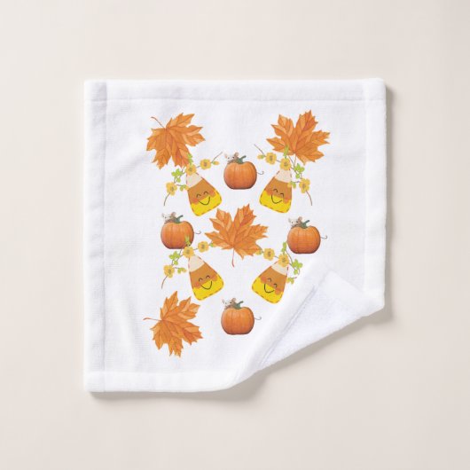 Badetücher Sets Herbstlaube Pumpkins (Waschlappen)