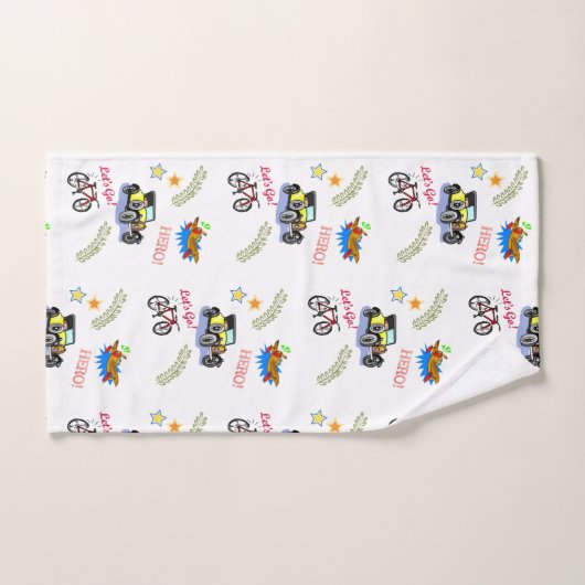 Badetücher Sets Hero Fahrrad Auto Flugzeug (Handtuch)