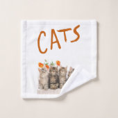 Badetücher Sets Katzen (Waschlappen)