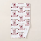 Badetücher Sets Rosa Teddy Bären Herz Liebe (Handtuch)