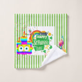 Badetücher Sets, St. Patrick's Day Happy Birthday Badhandtuch Set (Waschlappen)
