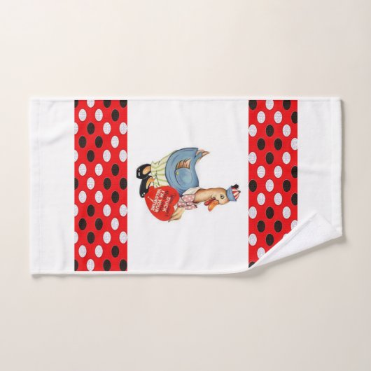 Badetücher Sets Valentine's Day Duck Vintag (Handtuch)