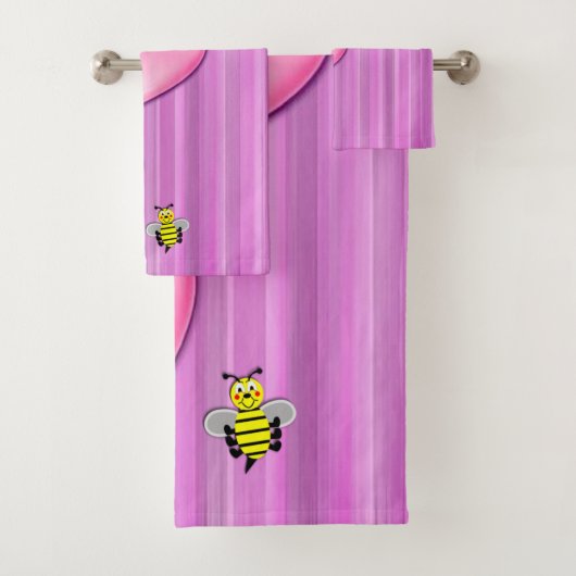 Badetücher Sets Valentinstag, Biene (Insitu)