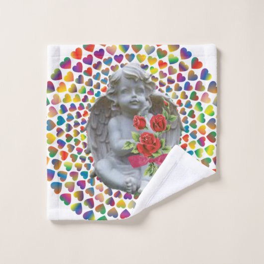 Badetücher Sets Valentinstag, Engel (Waschlappen)