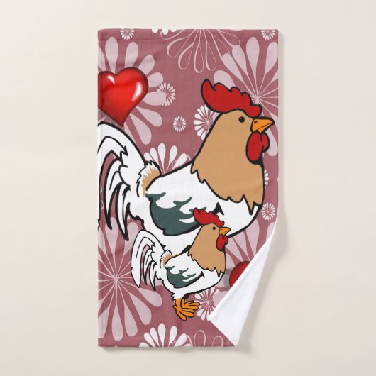 Badetücher Sets Valentinstag, Huhn (Handtuch)