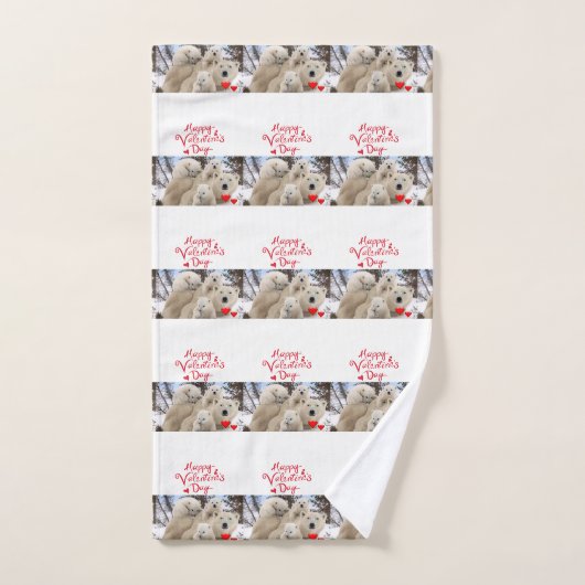 Badetücher Sets Valentinstag Polarbär (Handtuch)