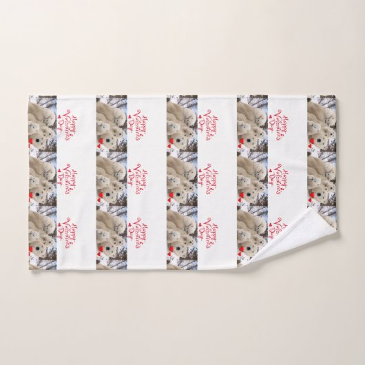 Badetücher Sets Valentinstag Polarbär (Handtuch)