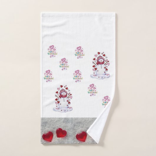 Badetücher Sets Valentinstag Schneemann (Handtuch)