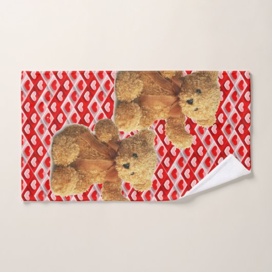 Badetücher Sets Valentinstag, Teddybär (Handtuch)