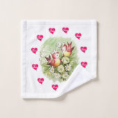 Badetücher Sets Valentinus Bird Vintag (Waschlappen)