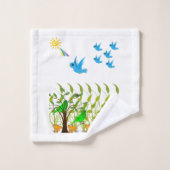 Badetücher Sets Vögel (Waschlappen)