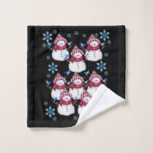 Badetücher Sets Weihnachten, Schneemann (Waschlappen)