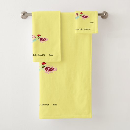 Badetücher Sets : Wein mit Rose (Insitu)