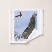 Badetücher Sets Wölfe (Waschlappen)