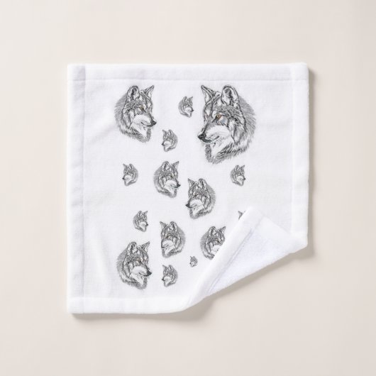 Badetücher Sets Wölfe (Waschlappen)