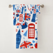 Badetücher - Symbole Londons Badhandtuch Set (Insitu)