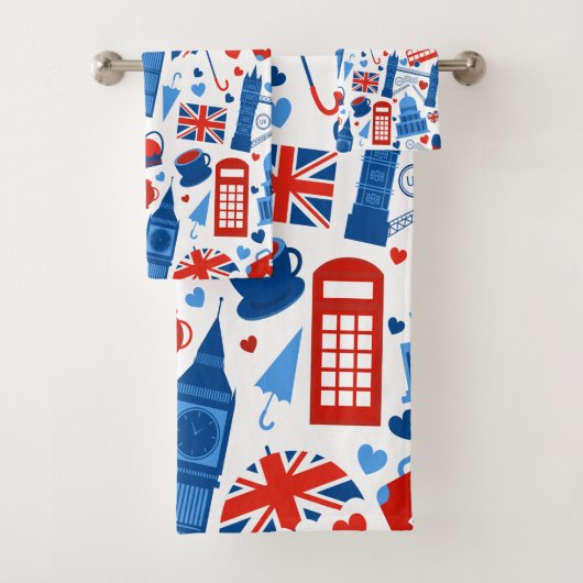 Badetücher - Symbole Londons Badhandtuch Set (Insitu)