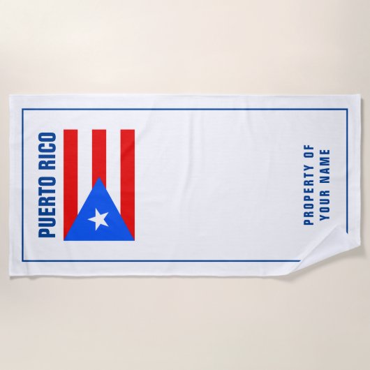 Badetuchgeschenk Puerto- Ricoflagge Strandtuch (Vorderseite)
