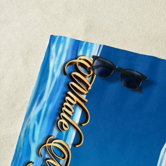 BadetuchPrinz & Prinzessin von Walen "Blasen" Strandtuch (Beispiel)