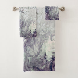 BadetuchsetLila und graue Wohngestaltung Badhandtuch Set