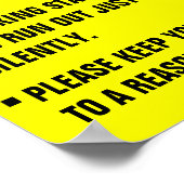 Badevorschriften Bei der Benutzung des Bades keine Poster (Ecke)