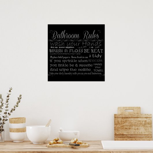 Badevorschriften Poster (Küche)