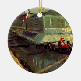 Badewanne auf Seine Asniere von Vincent van Gogh Keramik Ornament