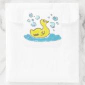 Badewanne in Blasen Quadratischer Aufkleber (Tasche)