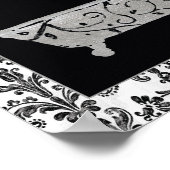 Badewanne in Schwarz und Weiß Poster (Ecke)