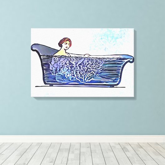 Badewanne Leinwanddruck (Insitu (Holzboden))