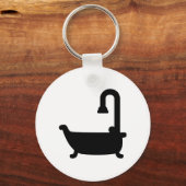 Badewanne mit Dusche Schlüsselanhänger (Vorderseite)