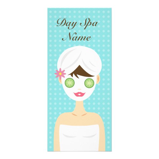 Badewanne mit Gesichtsmaske-Menü Werbekarte (Vorne)