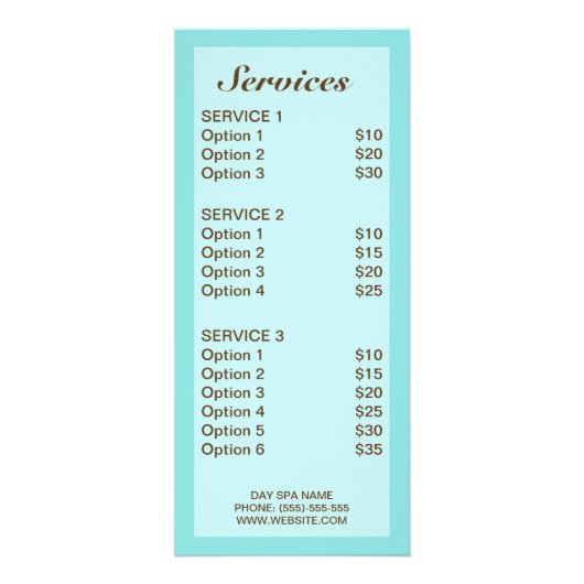 Badewanne mit Gesichtsmaske-Menü Werbekarte (Hinten)