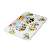 Badewanne mit Hummeln Badematte (Schrägansicht)