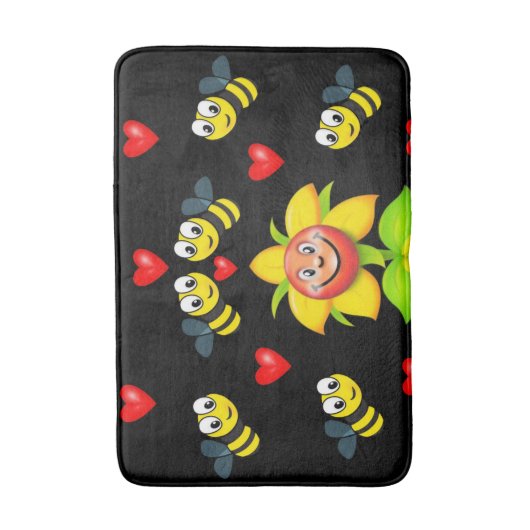 Badewanne mit Hummeln Badematte (Vorderseite Vertikal)