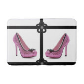 Badewanne mit rosa Blastrockner Badematte (Vorderseite)