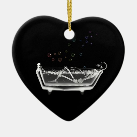 Badewanne-Röntgenstrahl-Skelett - Keramikornament (Vorne)