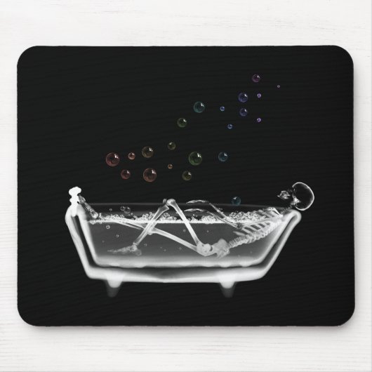 Badewanne-Röntgenstrahl-Skelett - Mousepad (Vorne)