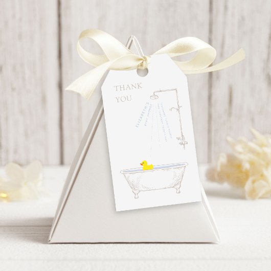 Badewanne Rubber Duck Baby Duwer Gender Neutral Geschenkanhänger