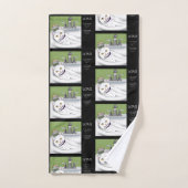 Badewanne Sink Weiße Katze Badhandtuch Set (Handtuch)