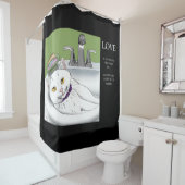 Badewanne Sink Weiße Katze Duschvorhang (Beispiel)