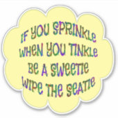Badewanne Spaß sei Sweetie Wipe Seatiskleber Aufkleber (Vorderseite)