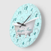 Badewanne u. Blasen-Uhr fertigen besonders an u. Große Wanduhr (Winkel)