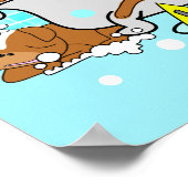 Badewanne Welpenposter 1 Poster (Ecke)