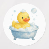 Badewannen-Gummiente mit Blasen Etiketten (Design 1)