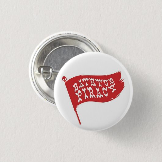 Badewannen-Piraterie-Aufnahmen Button (Vorne & Hinten)