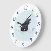 Badezeit Große Wanduhr (Winkel)