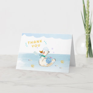 Badezeit Kleines Entlein Baby Shower Dankeskarte