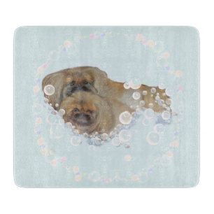 Badezeit Pekingese Duo Schneidebrett