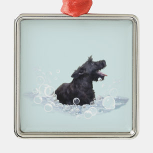 Badezeit Silbernes Ornament